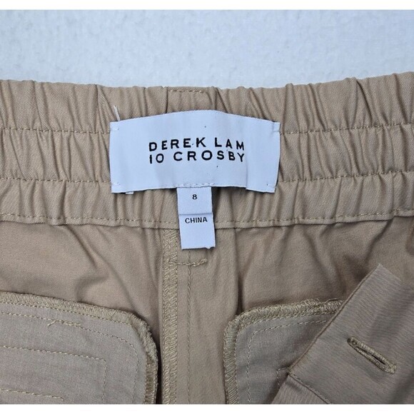 Derek Lam 10 Crosby Women's Joggers Khaki Tan Pants Size 8 Medium - Picture 10 of 12